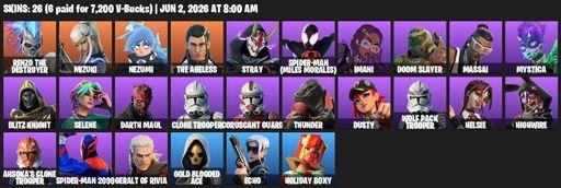 [PC/XBOX] | 26 skins | Renzo the Destroyer | Mizuki | Nezumi | The Ageless | Stray | Spider-Man (Miles Morales) | Imani | Doom Slayer | Massai | Full Access
