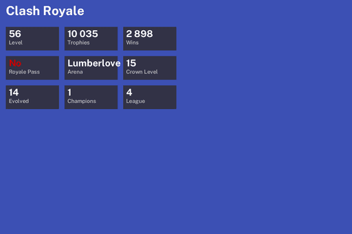[KT15] | Level 56 | 10035 Trophies | Lumberlove Cabin | 2898 Wins | 14 Evol. | 1 Champ. | CoC TH10 | Full Access