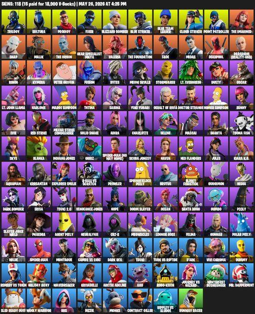 [PC/XBOX] | 118 skins | Trilogy | Sultura | Prodigy | Fixer | Blizzard Bomber | Blue Striker | Blue Team Leader | Cloud Striker | Point Patroller | Full Access