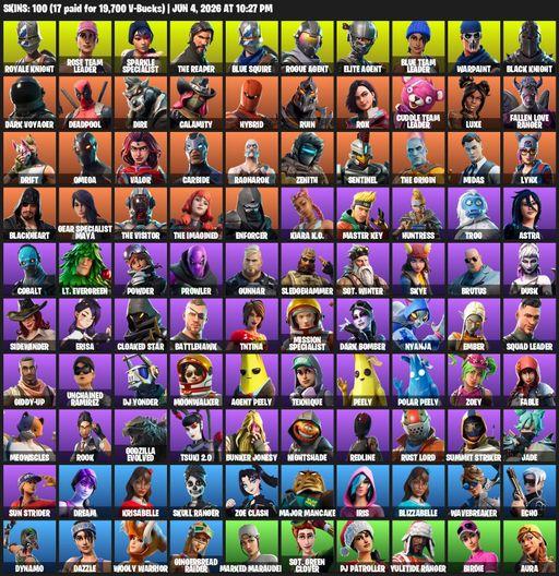 [PC/XBOX] | 100 skins | Take The L | Floss | OG STW | Black Knight | Sparkle Specialist | Royale Knight | The Reaper | Elite Agent | Blue Squire | Full Access