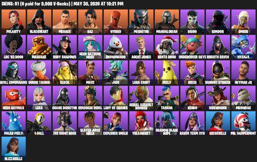 [PC/XBOX] | 51 skins | Lara Croft | Polarity | Blackheart | Menace | Raz | Hybrid | Predator | Mandalorian | Daigo | Kondor | Ember | LBC '93 Dogg | Full Access