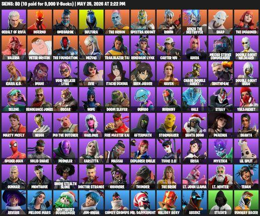 [PC/PSN/XBOX] | 80 skins | Geralt of Rivia | Inferno | Omegarok | Sultura | The Origin | Spectra Knight | Ronin | Renzo the Destroyer | Snap | Full Access
