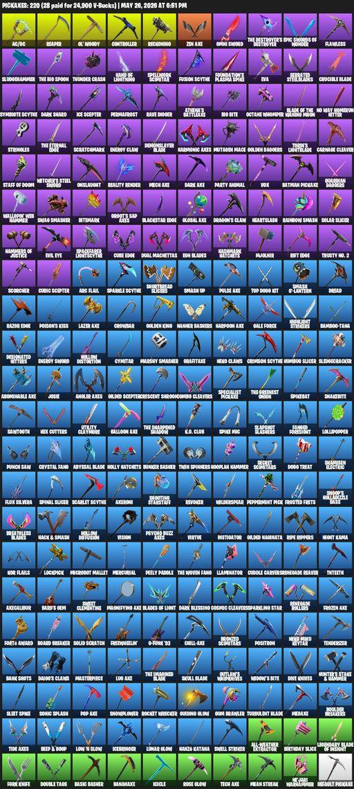 [PC/PSN/XBOX] | 307 skins | Floss | Take The L | OG STW | Black Knight | Sparkle Specialist | Royale Knight | The Reaper | Elite Agent | Blue Squire | Full Access