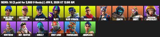 [PC/XBOX] | 16 skins | OG STW | Blue Team Leader | Rose Team Leader | Warpaint | Blitz | Blue Striker | Prodigy | Lynx | Zenith | Drift | Full Access