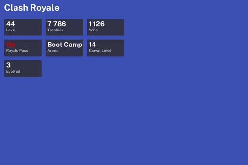 [KT14] | Level 44 | 7786 Trophies | Boot Camp | 1126 Wins | 3 Evol. | BS Lv.38 | CoC TH9 | Full Access