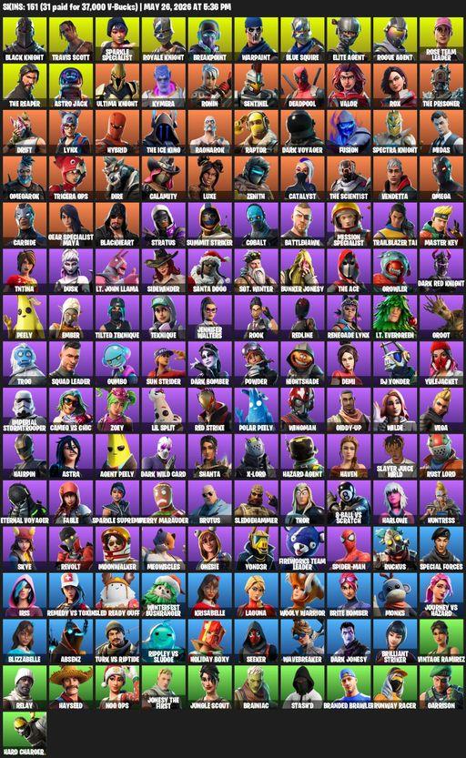 [PC/PSN/XBOX] | 151 skins | Merry Mint Axe | Floss | Take The L | OG STW | Black Knight | Travis Scott | Sparkle Specialist | Royale Knight | Full Access