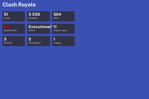 [KT11] | Level 31 | 5536 Trophies | Executioner's Kitchen | 504 Wins | 3 Evol. | 2 Champ. | Full Access