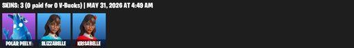 [PC/PSN/XBOX] | 3 skins | Polar Peely | Blizzabelle | Krisabelle | Holly Hatchets | Crescent Shroom | Sledgecracker | Snowplower | Default Pickaxe | Full Access