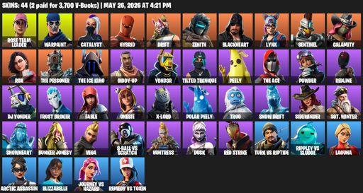 [PC/PSN] | 44 skins | OG STW | Rose Team Leader | Warpaint | Catalyst | Hybrid | Drift | Zenith | Blackheart | Lynx | Sentinel | Calamity | Rox | Full Access