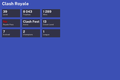 [KT13] | Level 39 | 8043 Trophies | Clash Fest | 1289 Wins | 7 Evol. | 2 Champ. | BS Lv.35 | Full Access