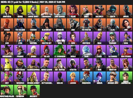 [PC/PSN/XBOX] | 63 skins | IKONIK | Omega | John Wick | Rogue Agent | Ragnarok | Love Ranger | Valor | Drift | Calamity | Zenith | Hybrid | Full Access