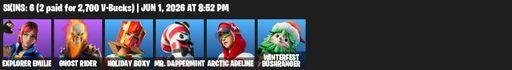 [PC/PSN/XBOX] | 6 skins | Explorer Emilie | Ghost Rider | Holiday Boxy | Mr. Dappermint | Arctic Adeline | Winterfest Bushranger | Soulfire Chains | Full Access