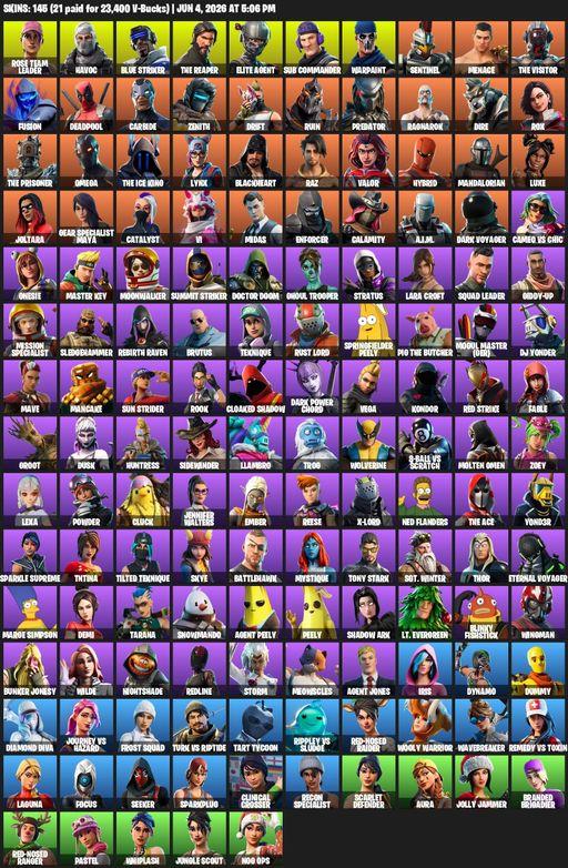 [PC/XBOX] | 145 skins | 900 V-bucks | Merry Mint Axe | Take The L | OG STW | The Reaper | Elite Agent | Omega | Lara Croft | Reaper Axe | Full Access