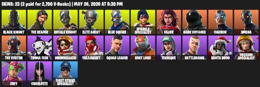 [PC/PSN/XBOX] | 23 skins | Floss | Take The L | Black Knight | Sparkle Specialist | Royale Knight | The Reaper | Elite Agent | Blue Squire | Omega | Full Access
