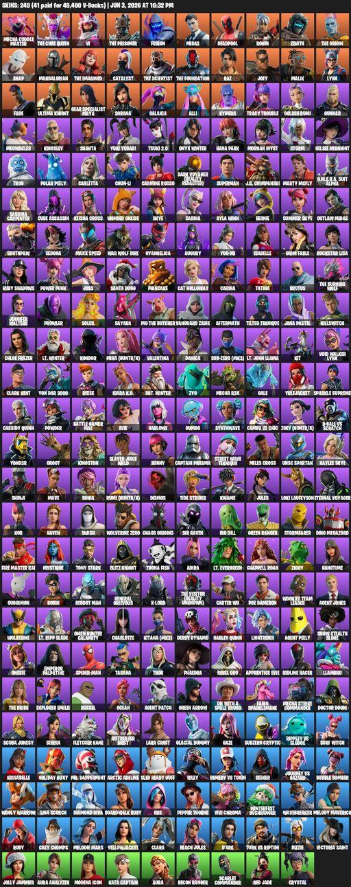 [PC] | 249 skins | Lara Croft | Mecha Cuddle Master | The Cube Queen | Vi | The Prisoner | Fusion | Midas | Deadpool | Ronin | Zenith | The Origin | Full Access