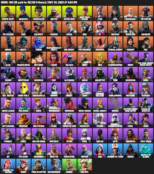 [PC/PSN] | 106 skins | Leviathan Axe | OG STW | Travis Scott | Omega | Warpaint | Trailblazer | Kratos | Astro Jack | Rose Team Leader | Lynx | Fate | Full Access