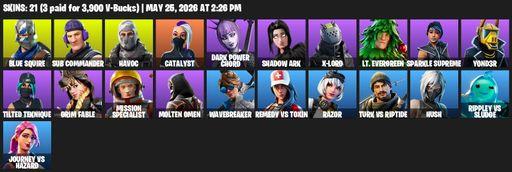 [PC/PSN/XBOX] | 21 skins | Blue Squire | Sub Commander | Havoc | Catalyst | Dark Power Chord | Shadow Ark | X-Lord | Lt. Evergreen | Sparkle Supreme | Full Access