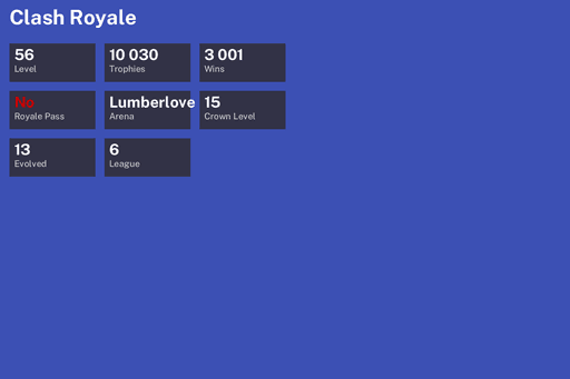 [KT15] | Level 56 | 10030 Trophies | Lumberlove Cabin | 3001 Wins | 13 Evol. | BS Lv.27 | Full Access