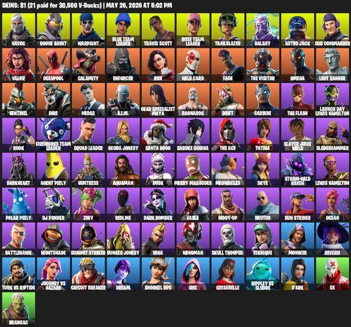 [PC/PSN/XBOX] | 81 skins | OG STW | Travis Scott | Galaxy | Omega | Havoc | Rogue Agent | Warpaint | Blue Team Leader | Rose Team Leader | Trailblazer | Full Access