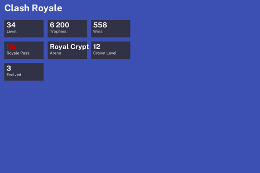 [KT12] | Level 34 | 6200 Trophies | Royal Crypt | 558 Wins | 3 Evol. | BS Lv.106 | CoC TH9 | Full Access