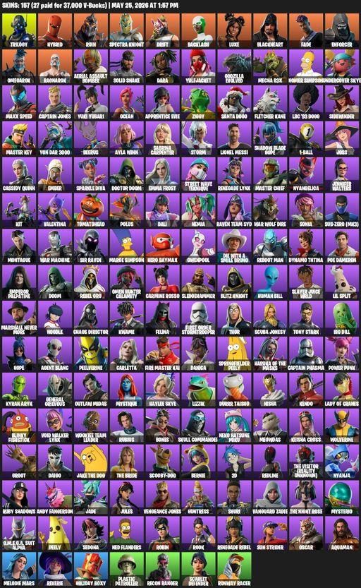 [PC] | 157 skins | Trilogy | Hybrid | Ruin | Spectra Knight | Drift | Backlash | Luxe | Blackheart | Fade | Enforcer | Omegarok | Ragnarok | Full Access