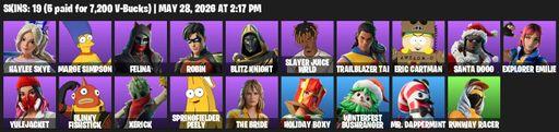 [PC/XBOX] | 19 skins | Haylee Skye | Marge Simpson | Felina | Robin | Blitz Knight | Slayer Juice WRLD | Trailblazer Tai | Eric Cartman | Santa Dogg | Full Access